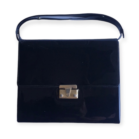 Ande' Handbags - Ande’ Vintique Black Patent Leather Purse